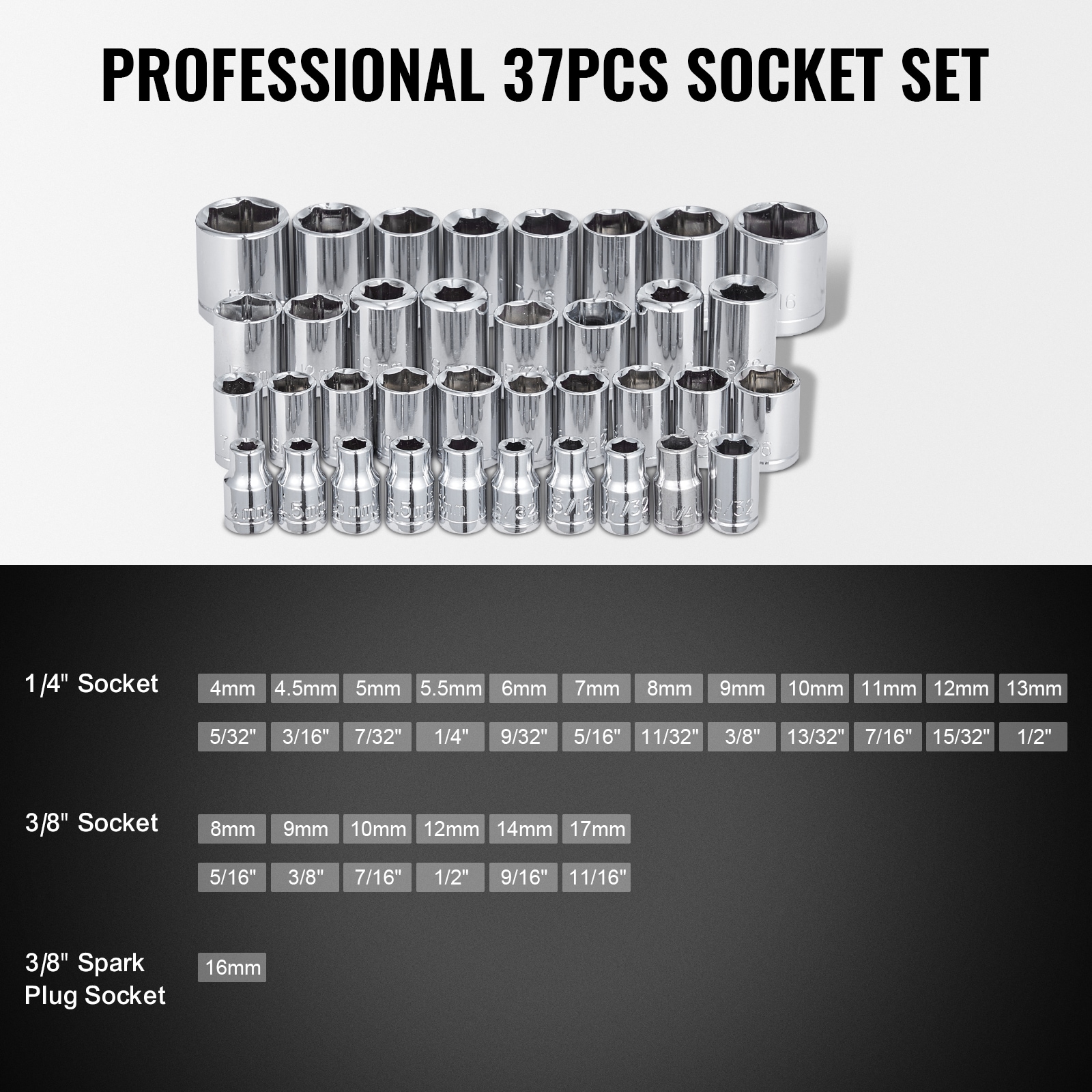Comprehensive Mechanics Tool Set 221-piece Socket And Wrench Kit_voghion.com